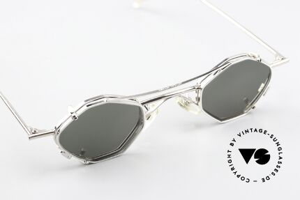 Christian Roth 2402 Octagonal Frame Sun Clip, unworn masterpiece from 1992 for all design lovers, Made for Men and Women