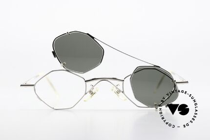 Christian Roth 2402 Octagonal Frame Sun Clip, Size: small, Made for Men and Women