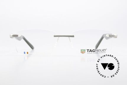 Tag Heuer 9341 Legend Carbon Platinum Eyewear, rimless men's glasses from the "LEGEND" collection, Made for Men
