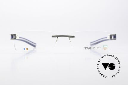 Tag Heuer 7644 Fold Temples With Elastomer, color 007: smart blue / light gray - Ruthenium, Made for Men