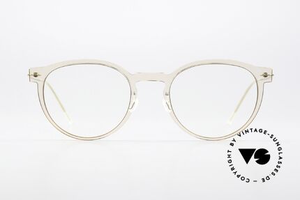 Lindberg 6603 NOW Frame Crystal Clear Gold, transparent model 6603, size 50/21; women's glasses, Made for Women
