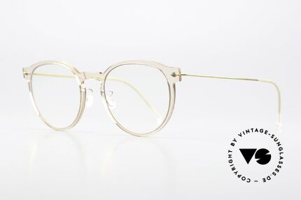 Lindberg 6603 NOW Frame Crystal Clear Gold, high quality composite material & titanium temples, Made for Women
