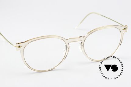 Lindberg 6603 NOW Frame Crystal Clear Gold, unworn designer piece with original Lindberg case, Made for Women