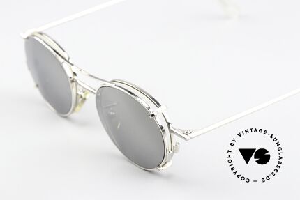 Christian Roth 2405 Silver Mirrored Sun Clip, with removeable CLIP-ON: silver mirrored, 100% UV, Made for Men and Women