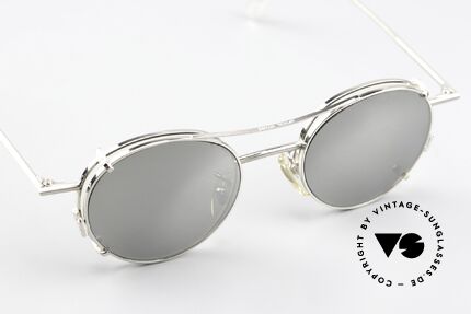 Christian Roth 2405 Silver Mirrored Sun Clip, an unworn 90's masterpiece for all lovers of design, Made for Men and Women