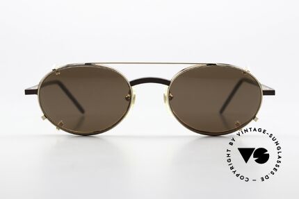 Christian Roth 2570 Functional Vintage Glasses, rare vintage designer specs: gold-plated and brown, Made for Men and Women