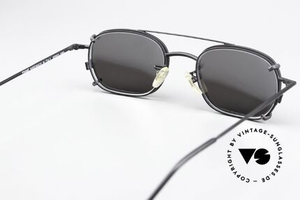 Christian Roth 2404 Square Eyewear Clip On, very functional (progressive lenses) & sun protection, Made for Men and Women