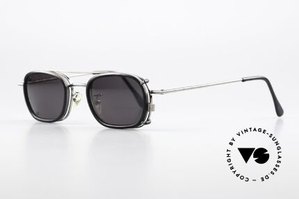 Christian Roth 2404 Gunmetal With Clip On, square frame: lens height 34mm & lens width 48mm, Made for Men and Women