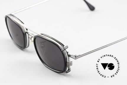Christian Roth 2404 Gunmetal With Clip On, with removeable CLIP-ON: black, 100% UV protection, Made for Men and Women