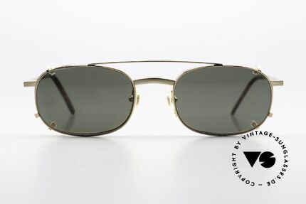 Christian Roth 2571 Clip-On Specs From 1994, rare, classic vintage designer specs: 22ct gold-plated, Made for Men and Women