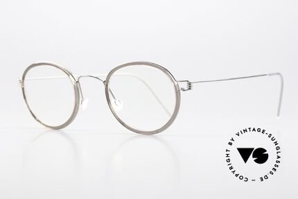 Lindberg Lex 45 Air Titan Rim Titan Frame With Inner Rim, inner rim = in "smoke gray", size 45/24, temple 145mm, Made for Men and Women