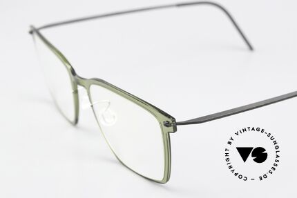 Lindberg 6554 NOW Square Designer Eyeglasses, c. C11 / U9: green-transparent front & black temples, Made for Men and Women