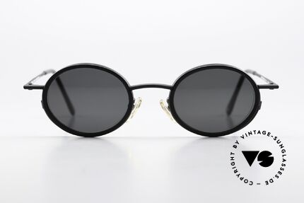 Christian Roth 2411 Oval Designer Frame 1994, matte black metal frame with acetate inlays, Made for Men and Women