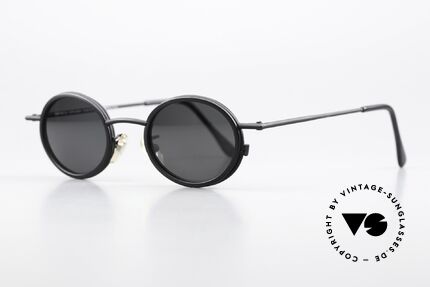 Christian Roth 2411 Oval Designer Frame 1994, gray plastic sun lenses for 100% UV protection, Made for Men and Women