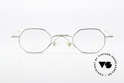Christian Roth 2401 Small Designer Eyeglasses, 90's designer eyewear: "shiny silver" & "matte silver", Made for Men and Women