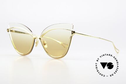 DITA Nightbird One Magnificent Ladies Shades, cateye frame shape in size 66-13, DTS515-66-03 GLD, Made for Women