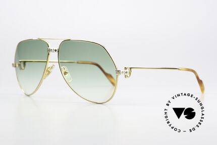 Cartier Vendome Santos - L 80's Luxury Aviator Frame, Santos Decor (with 3 screws) in LARGE size 62-14, 140, Made for Men and Women