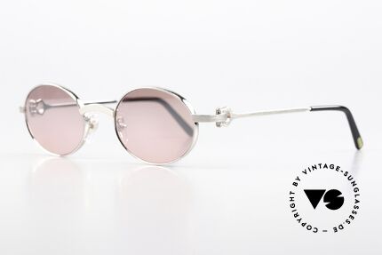 Cartier Spider - S Light Pink Mirrored Lenses, brushed platinum finish (noble & 1st class quality), Made for Men and Women