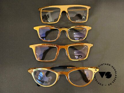 Theo Belgium Mille 21 Glossy Chrome Gold 24ct, unworn model in large size 46-24 (for women), Made for Women