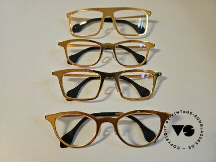 Theo Belgium Mille 21 Glossy Chrome Gold 24ct, Size: large, Made for Women