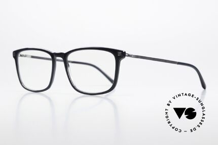 Mykita Kauko Dark Blue And Shiny Silver, acetate frame front with characteristic Mykita temples, Made for Men and Women