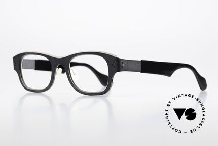 Theo Belgium Vingt Deux Two-Tone Designer Glasses, two-tone color code 229 (black and gray-silver), Made for Men and Women