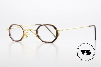 Christian Roth 2401 Square Frame Bauhaus Style, the refined 2401 with acetate rings "tortoiseshell", Made for Men and Women