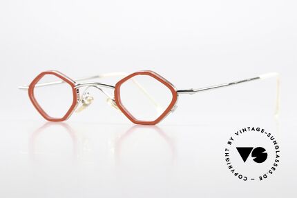 Christian Roth 2402 Version With Acetate Rings, the refined 2402 version with red acetate rings, Made for Men and Women