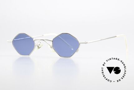 Christian Roth 2402 Octag Sunglasses Silver, SMALL frame: lens height 29mm & lens width 37mm, Made for Men and Women