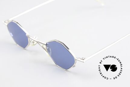 Christian Roth 2402 Octag Sunglasses Silver, with blue CR39 sun lenses (for 100% UV protection), Made for Men and Women
