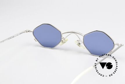 Christian Roth 2402 Octag Sunglasses Silver, the SMALL frame is perfect for strong prescriptions, Made for Men and Women