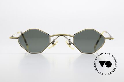 Christian Roth 2402 Octag Frame Antique Gold, interesting 1990's designer shades in antique-gold, Made for Men and Women