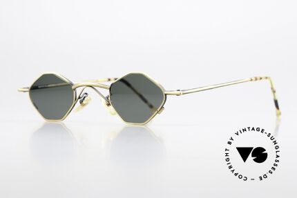 Christian Roth 2402 Octag Frame Antique Gold, SMALL frame: lens height 29mm & lens width 37mm, Made for Men and Women