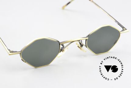 Christian Roth 2402 Octag Frame Antique Gold, unworn masterpiece from 1992 for all design lovers, Made for Men and Women