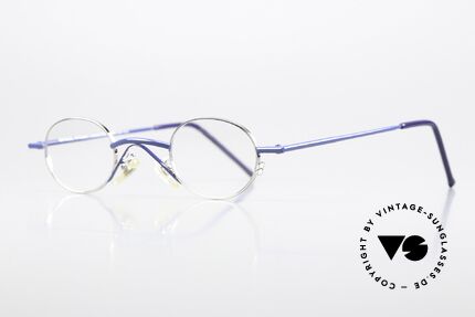Christian Roth 2400 Oval Frame Bauhaus Style, DARK BLUE (shines much brighter in the photos), Made for Men and Women