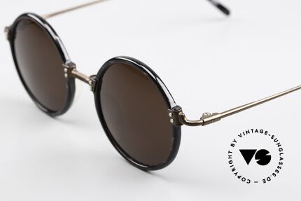 Jean Paul Gaultier 55-7261 Round 90's Designer Shades, interesting coloring in bronze & brown; size 46-19, Made for Men and Women