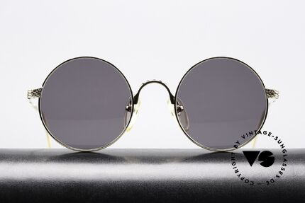 Jean Paul Gaultier 55-9673 Gold Plated Chains & Pearls, flexible gold-plated temples with chains and pearls, Made for Women