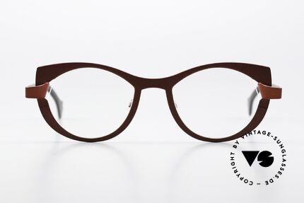 Theo Belgium Plooi 2 Red Women's Eyeglasses, model Plooi2 in color 311 (wine red & fire red), Made for Women