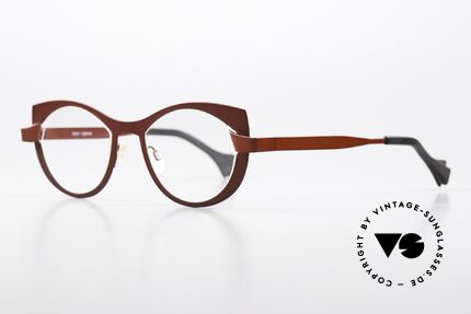 Theo Belgium Plooi 2 Red Women's Eyeglasses, avant-garde eyeglasses for ladies in TOP quality, Made for Women