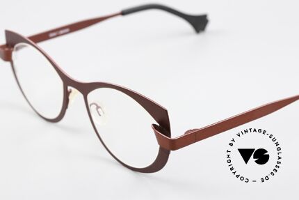 Theo Belgium Plooi 2 Red Women's Eyeglasses, unworn; like all our vintage Theo eyewear specs, Made for Women