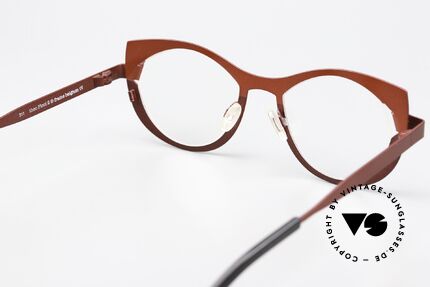 Theo Belgium Plooi 2 Red Women's Eyeglasses, 142mm width = rather a (X)LARGE size for ladies!, Made for Women