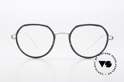 Lindberg Gillian Air Titan Rim Titanium and Dark Violet, mod. Gillian, in size 47-20, temple length 145, col. 10, Made for Women