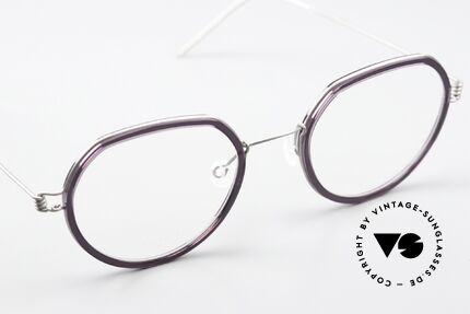 Lindberg Gillian Air Titan Rim Titanium and Dark Violet, unworn, NOS, with original magnetic case by Lindberg, Made for Women