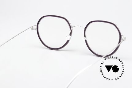 Lindberg Gillian Air Titan Rim Titanium and Dark Violet, orig. Lindberg DEMO lenses can be replaced optionally, Made for Women
