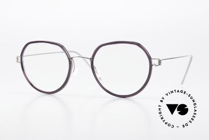 Lindberg Gillian Air Titan Rim Shiny Silver & Dark Violet Details