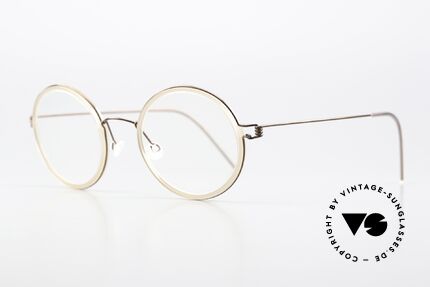 Lindberg Cameron 48 Air Titan Rim Round Eyewear Women Men, striking refined Air Titan frame with Acetate inner rim, Made for Men and Women