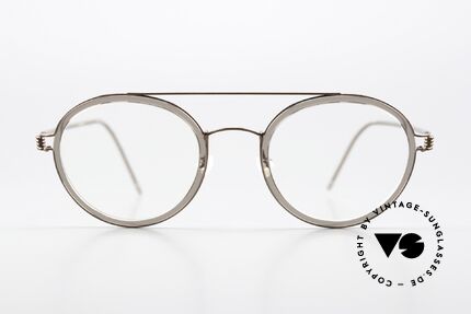 Lindberg Teitur 49 Air Titan Rim Lightweight Panto Round, unisex glasses; TEITUR 49 with color code K115/PU12, Made for Men and Women