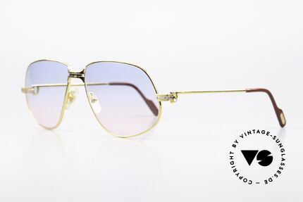 Cartier Panthere G.M. - XL Baby-Blue Pink Gradient Lens, mod. "Panthère" was launched in 1988 and made till 1997, Made for Men