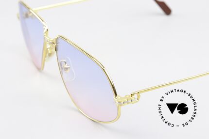 Cartier Panthere G.M. - XL Baby-Blue Pink Gradient Lens, precious luxury sunglasses in X-Large size 63-16, 140mm, Made for Men