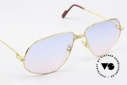 Cartier Panthere G.M. - XL Baby-Blue Pink Gradient Lens, 22ct gold-plated finish (like all vintage Cartier originals), Made for Men